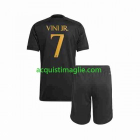 Divisa di Calcio Real Madrid Vini Jr 7 Bambino Terza 2023/2024